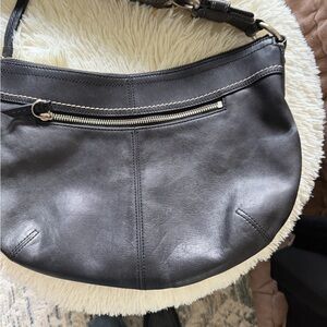 Coach Black Leather Shoulder Bag